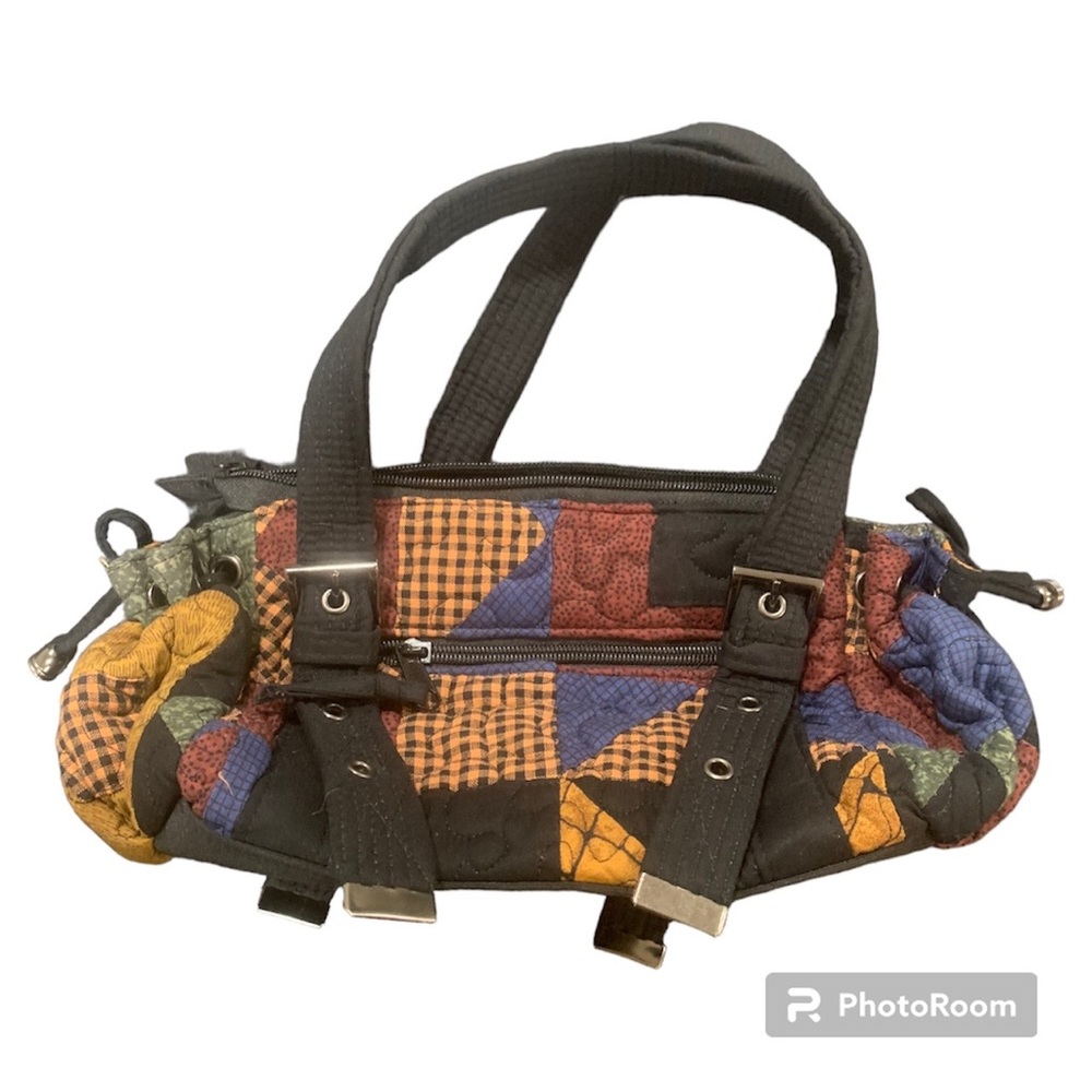 Donna Sharp Fall Colored Quilted Patchwork Clutch… - image 1